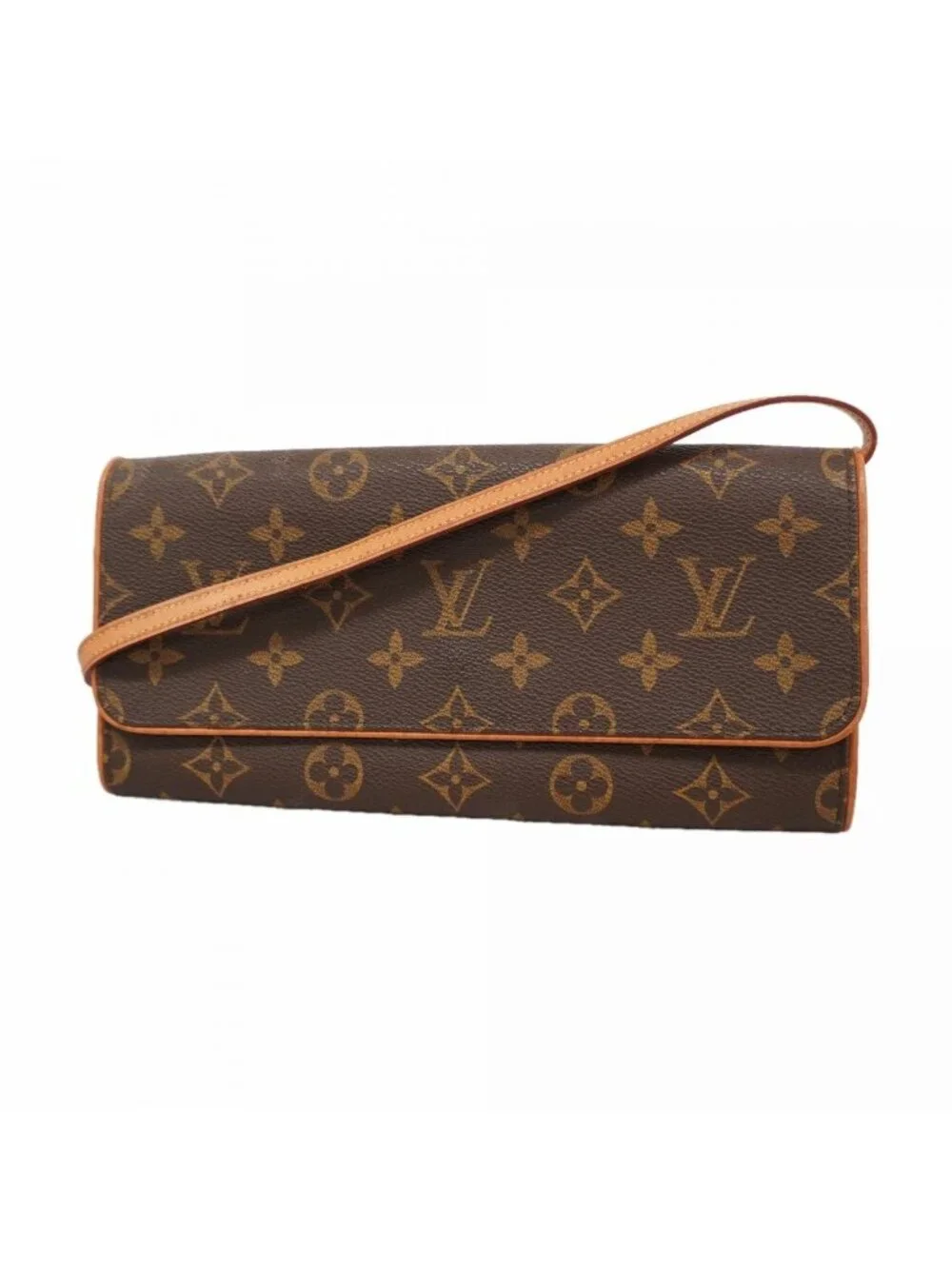 Louis Vuitton Shoulder Bag Monogram Pochette Twin GM Brown